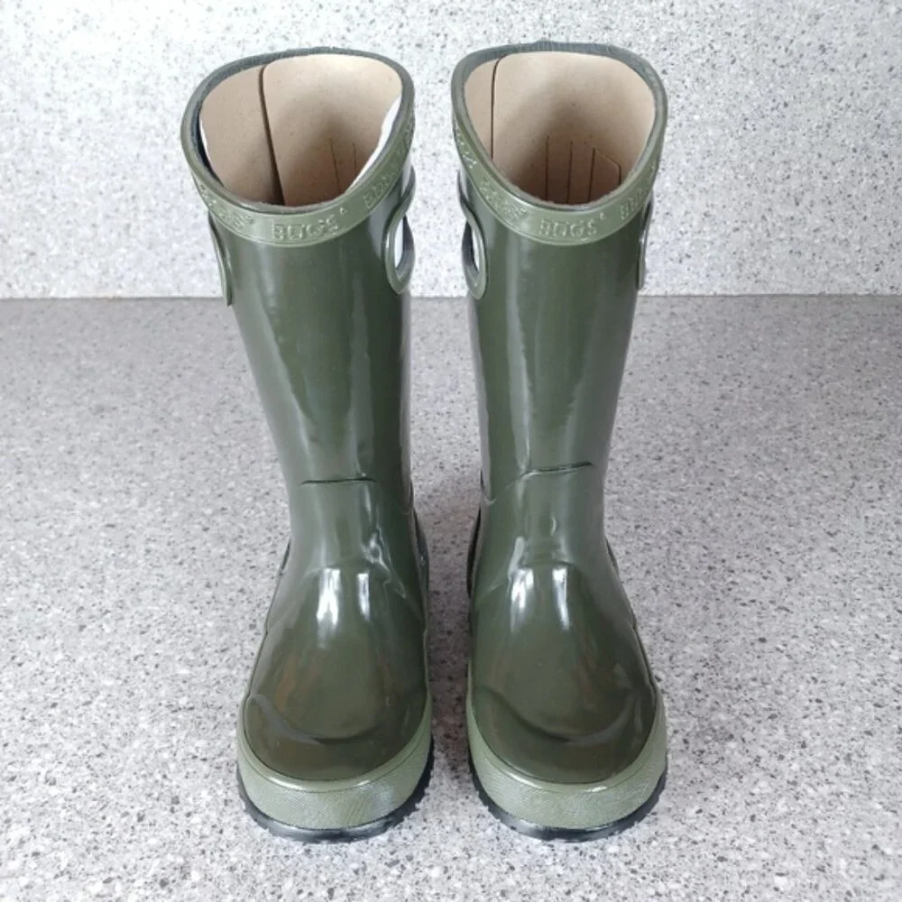 BOGS Rainboot Dark Hunter Green Kids Waterproof Shoes
